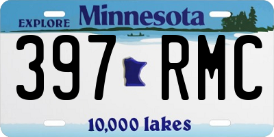 MN license plate 397RMC