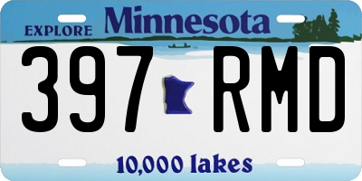 MN license plate 397RMD