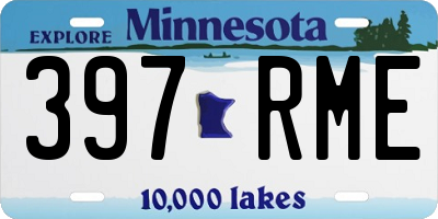MN license plate 397RME