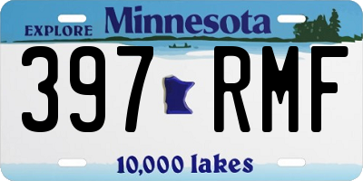 MN license plate 397RMF