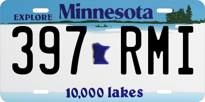 MN license plate 397RMI