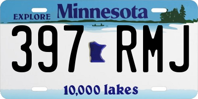 MN license plate 397RMJ