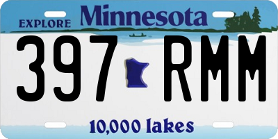 MN license plate 397RMM