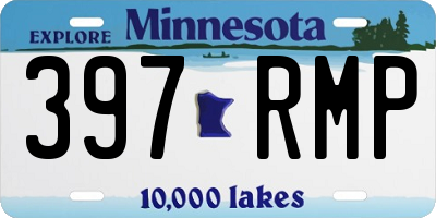 MN license plate 397RMP