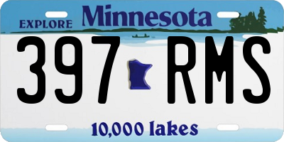 MN license plate 397RMS