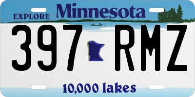 MN license plate 397RMZ