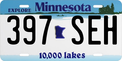 MN license plate 397SEH