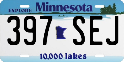 MN license plate 397SEJ