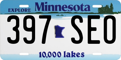 MN license plate 397SEO
