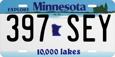 MN license plate 397SEY
