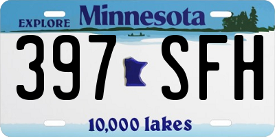 MN license plate 397SFH