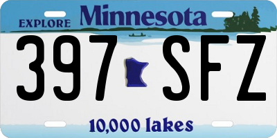 MN license plate 397SFZ