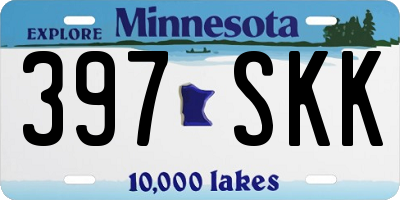 MN license plate 397SKK