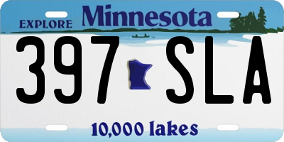 MN license plate 397SLA