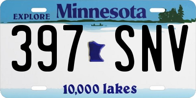 MN license plate 397SNV