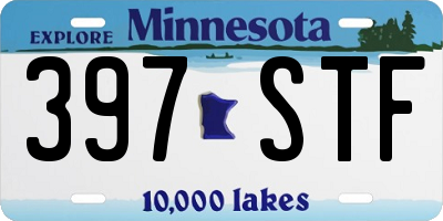 MN license plate 397STF