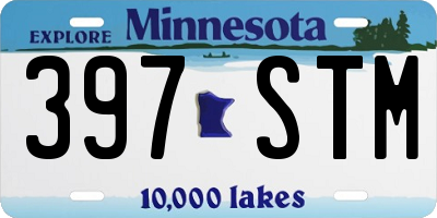 MN license plate 397STM