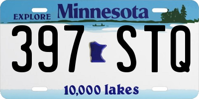 MN license plate 397STQ