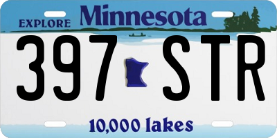 MN license plate 397STR