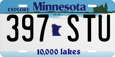 MN license plate 397STU