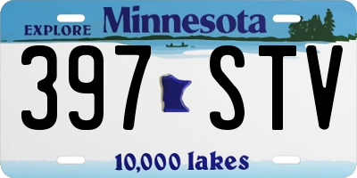 MN license plate 397STV