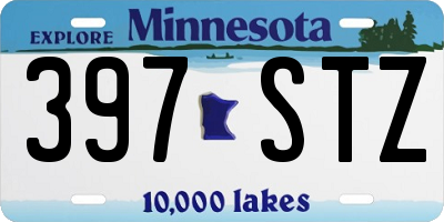 MN license plate 397STZ