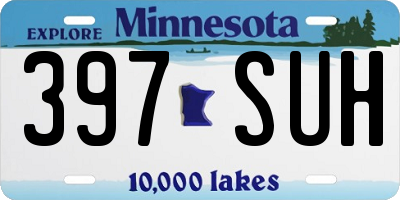 MN license plate 397SUH
