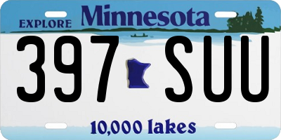 MN license plate 397SUU