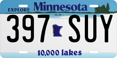MN license plate 397SUY