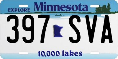 MN license plate 397SVA