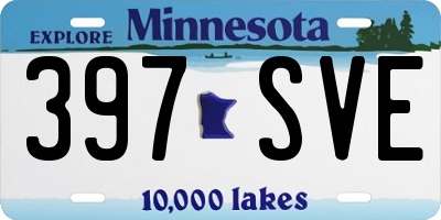 MN license plate 397SVE