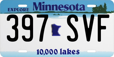 MN license plate 397SVF