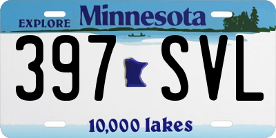 MN license plate 397SVL