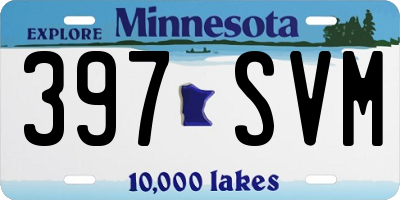 MN license plate 397SVM