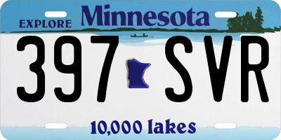 MN license plate 397SVR