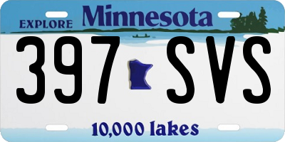 MN license plate 397SVS