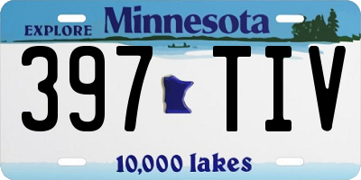 MN license plate 397TIV