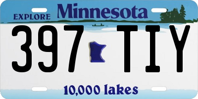 MN license plate 397TIY