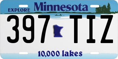 MN license plate 397TIZ