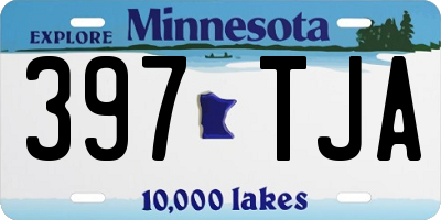 MN license plate 397TJA