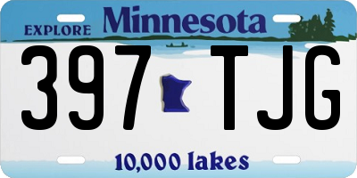MN license plate 397TJG