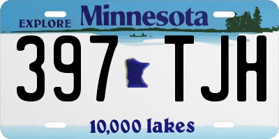 MN license plate 397TJH