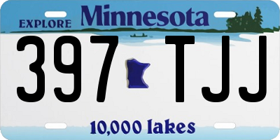 MN license plate 397TJJ