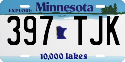 MN license plate 397TJK