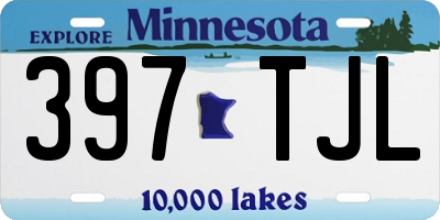 MN license plate 397TJL