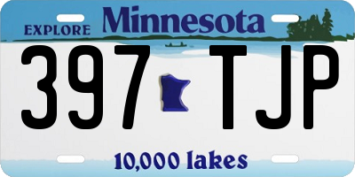 MN license plate 397TJP
