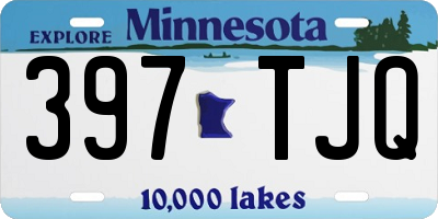 MN license plate 397TJQ