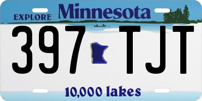 MN license plate 397TJT