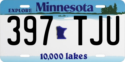 MN license plate 397TJU