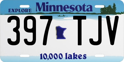 MN license plate 397TJV